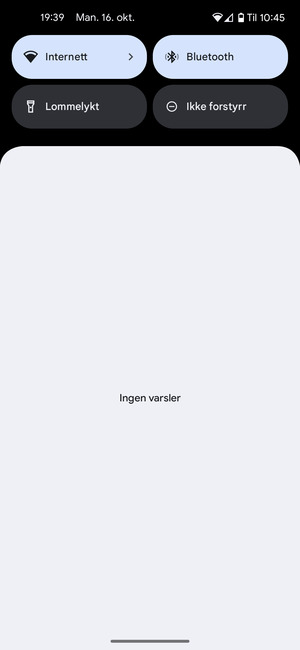 Dra ned toppmenyen igjen