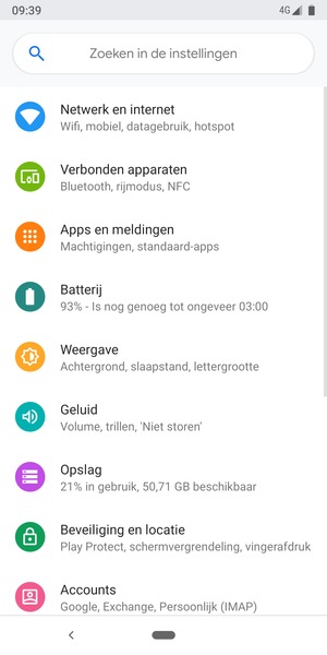 Selecteer Netwerk en internet