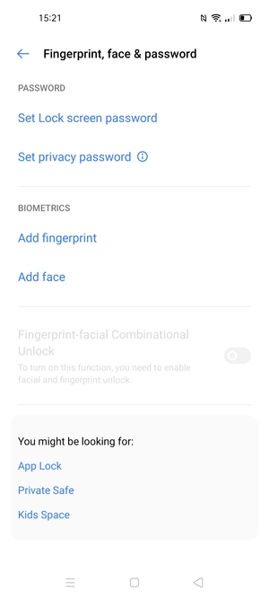 Select Set Lock screen password