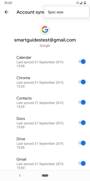 Select Sync now