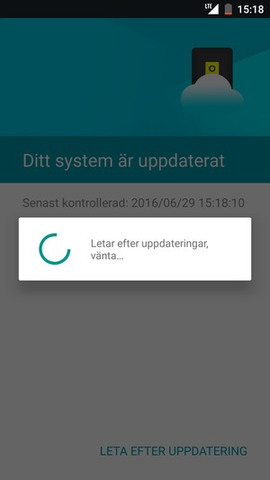 Vänta på att sökningen avslutas