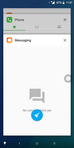 Select the Delete icon to close all running apps