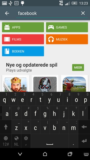 Voer de app-naam in en selecteer Enter