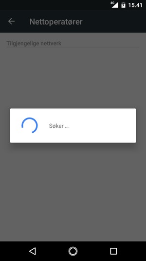 Vent til søket er ferdig