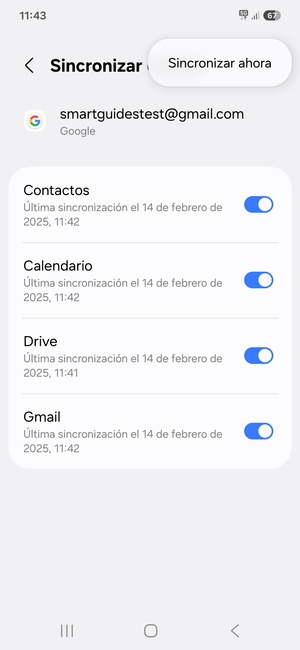 Seleccione Sincronizar ahora