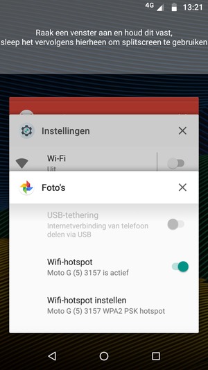 Veeg apps naar rechts om ze te sluiten