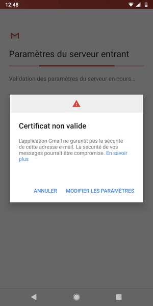 Sélectionnez MODIFIER LES PARAMÈTRES