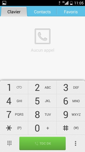 Appuyez longuement sur le numéro 1