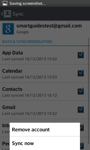Select Sync now