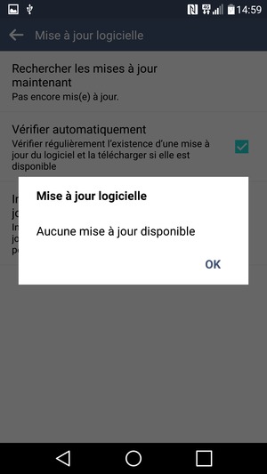 Si votre téléphone est à jour, sélectionnez OK
