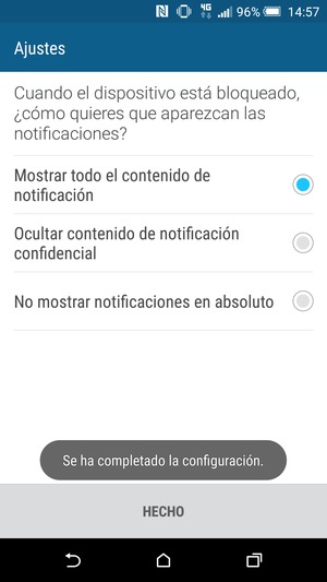 Seleccione HECHO
