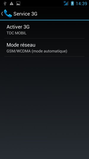 Sélectionnez Mode réseau
