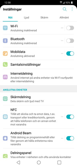 Välj Allmänt