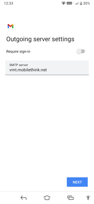 Turn off Require sign-in and select NEXT