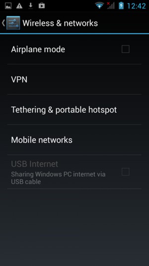 Select Tethering & portable hotspot