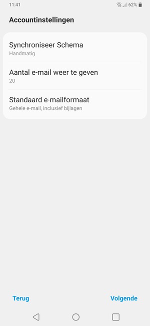 Selecteer Volgende