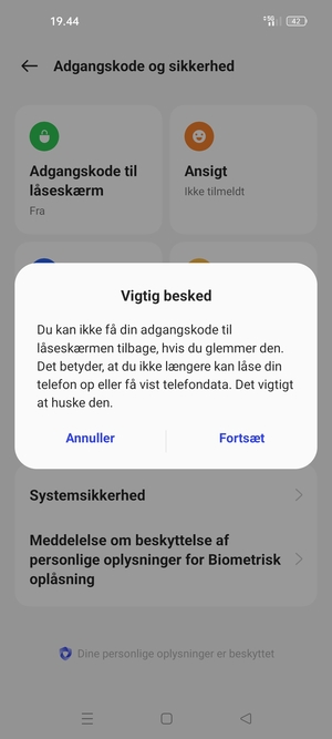 Vælg Fortsæt
