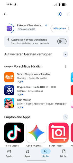 Warten Sie, bis der Installationsprozess  beendet ist