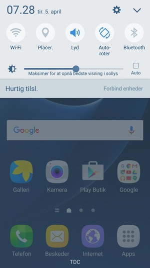 Vælg Lyd for at skifte til vibrationstilstand