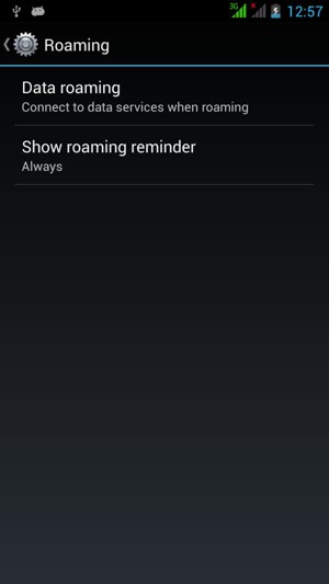 Select Data roaming