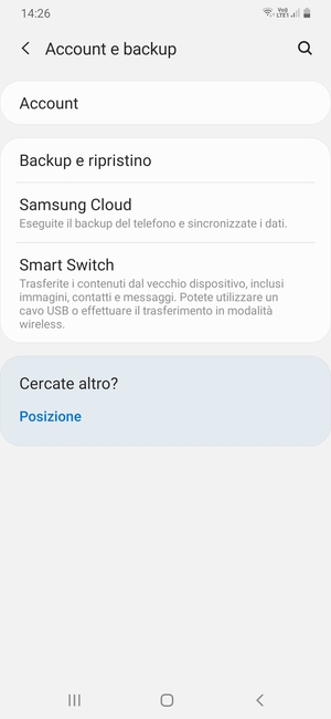 Seleziona Account