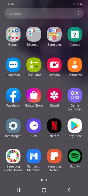 Selecteer Samsung