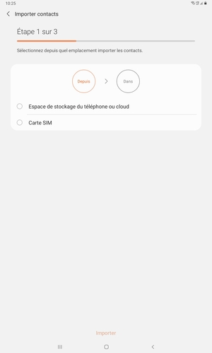Sélectionnez Carte SIM