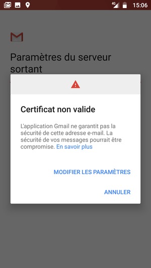 Sélectionnez MODIFIER LES PARAMÈTRES