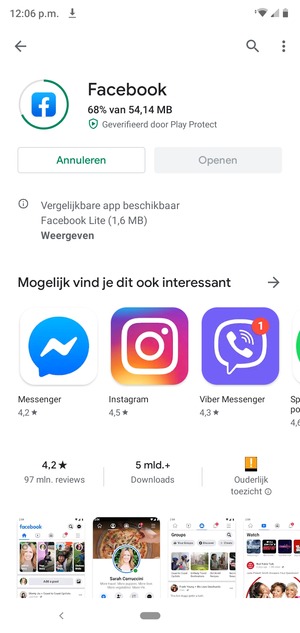 Wacht tot het installatieproces beëindigd is