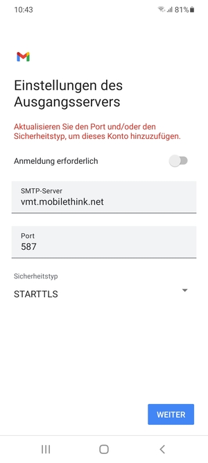 Wählen Sie Sicherheitstyp