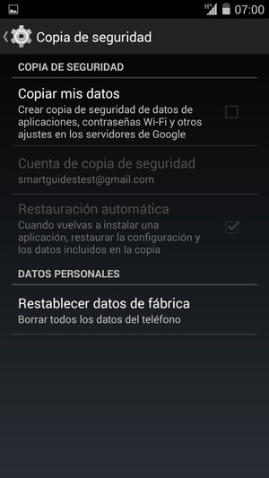 Marque la casilla de verificación Copiar mis datos
