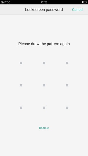 Draw the unlock pattern again