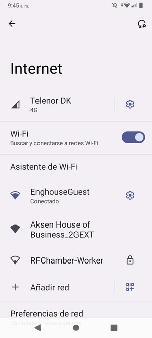 Ahora está conectado a la red Wi-Fi