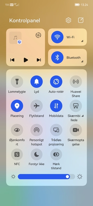 Slå Wi-Fi og Bluetooth fra