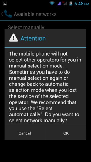 Select OK