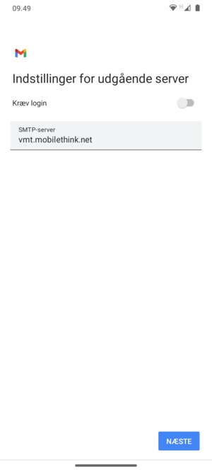 Slå Kræv login fra og vælg NÆSTE