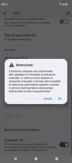 Seleziona OK