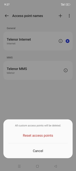 Select Reset access points