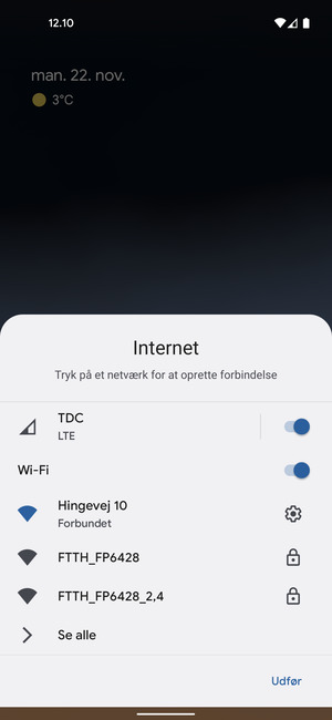Slå Wi-Fi fra