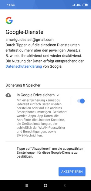 Wählen Sie AKZEPTIEREN