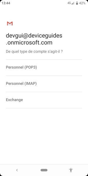 Sélectionnez Exchange