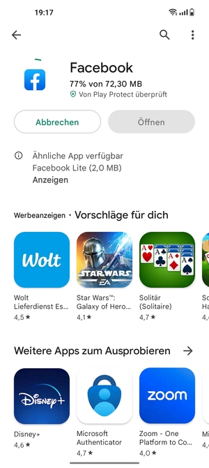 Warten Sie, bis der Installationsprozess  beendet ist
