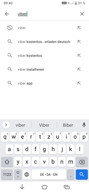 Geben Sie den Namen der App ein und wählen Sie Suchen