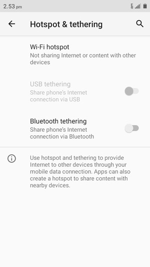 Select Wi-Fi hotspot