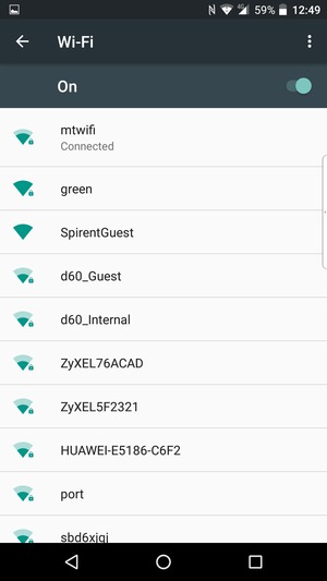 You are now connected to the Wi-Fi network