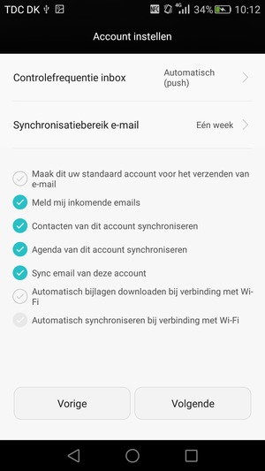 Selecteer Volgende