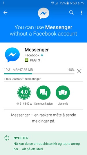 Vent til installasjonen er ferdig