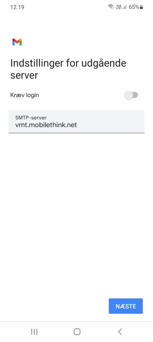 Slå Kræv login fra og vælg NÆSTE