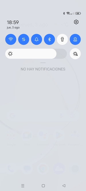 Deslice hacia abajo el menú superior de nuevo