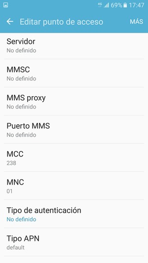 Seleccione MÁS